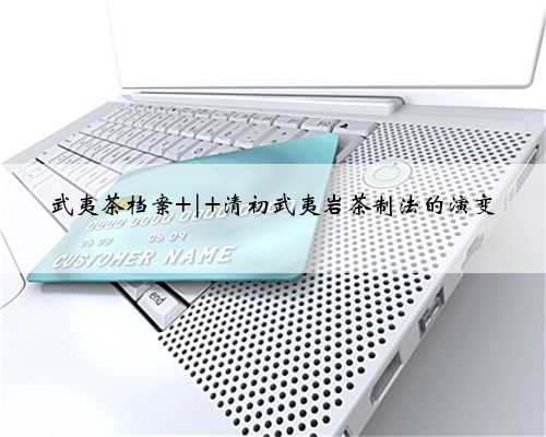 武夷茶档案 | 清初武夷岩茶制法的演变