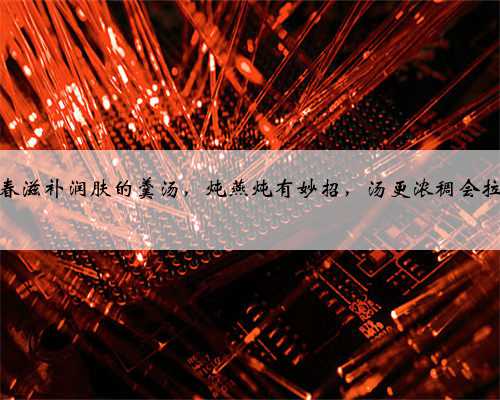 开春滋补润肤的羹汤，炖燕炖有妙招，汤更浓稠会拉丝