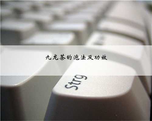 九龙茶的泡法及功效