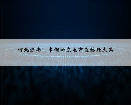 河北滦南：巾帼助农电商直播赶大集