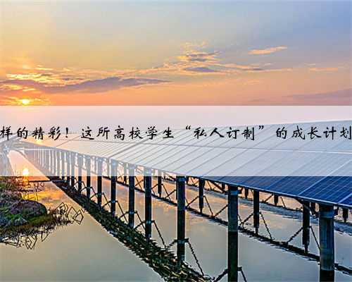 宅出不一样的精彩！这所高校学生“私人订制”的成长计划表很出彩