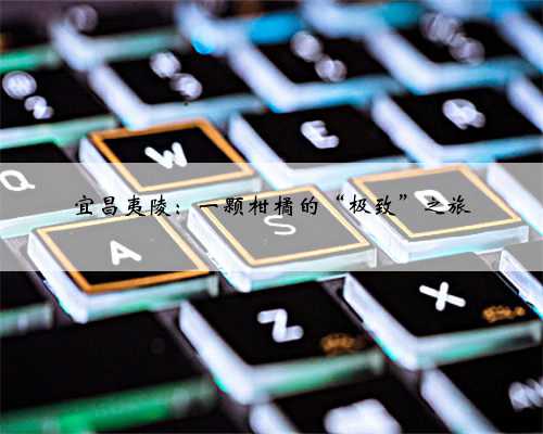 宜昌夷陵：一颗柑橘的“极致”之旅